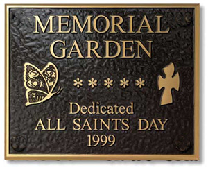 bronze cast plaque